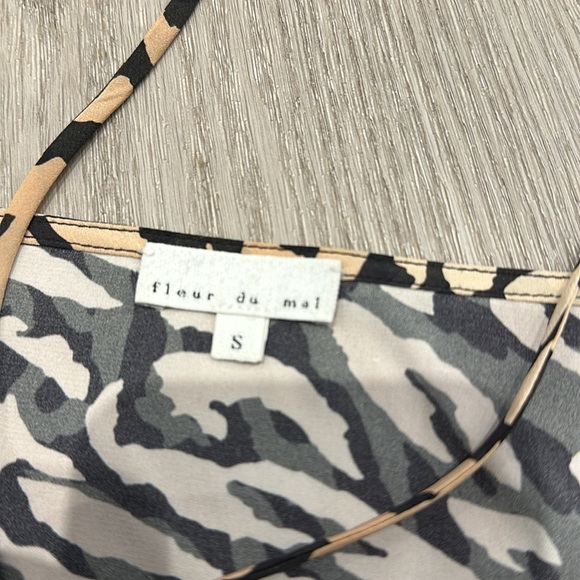 Fleur Du Mal Lace Trimmed Tiger Print Camisole - Picture 4 of 8